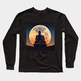 Buddha Moon Long Sleeve T-Shirt